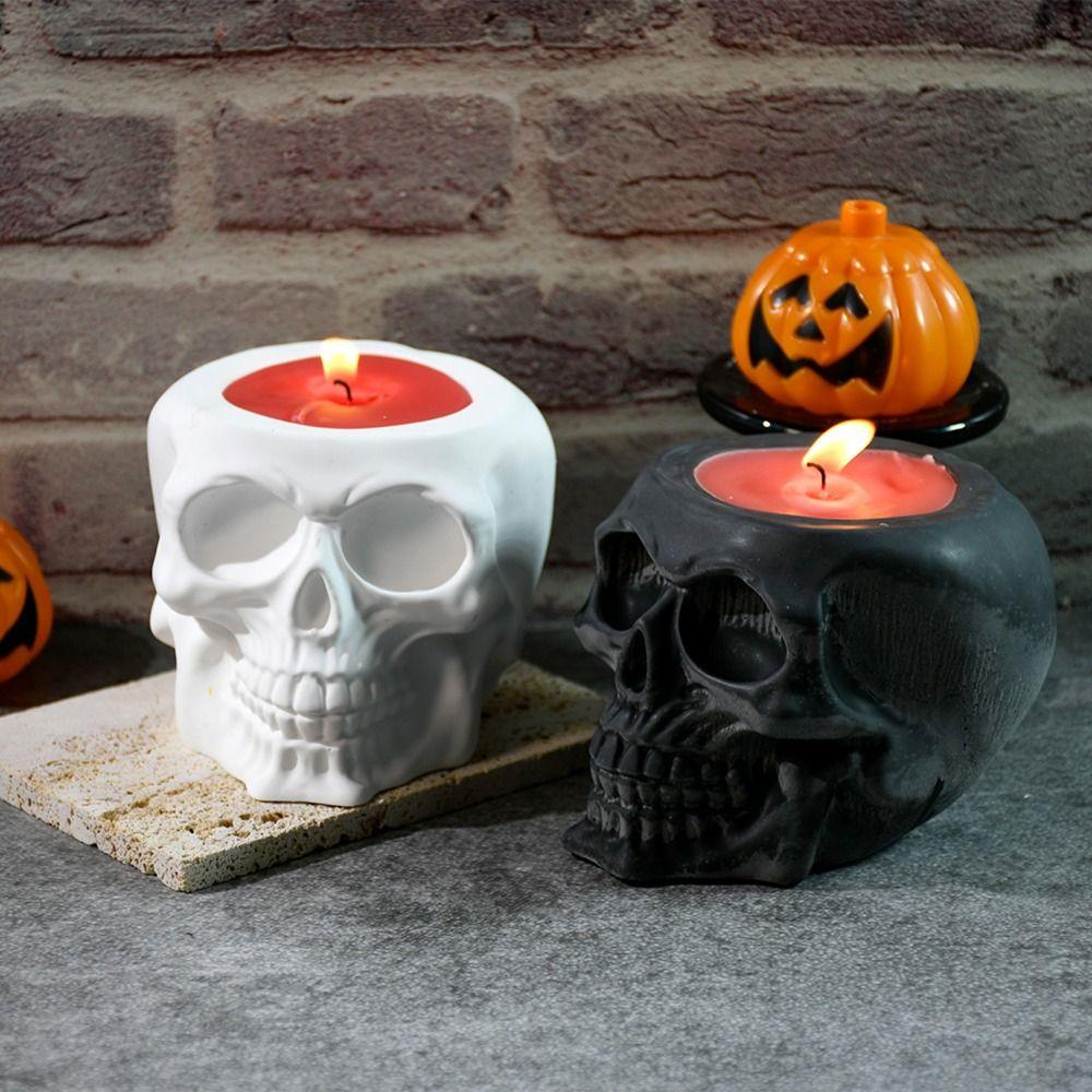 DIY Skull Candle Jar Molds 3D Skull Resin Molds Halloween Candle Jar Mold Making Supplies
