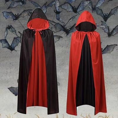Anime Vampire Cloak Kids Stand-up Collar Cape Black Red Vampire Capes Cosplay Halloween Carnival Party for Boys Girl Clothes