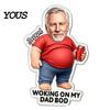 Stress Relief Fridge Magnet Daddy with Soft Tummy, Squeeze Dads Cabinet Belly Refrigerator Magnet, Photo Holder for Kitchen Decor