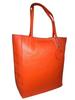 Rebecca Vertical Tote Made with Genuine Italian Unisex CPJ-NS40TB8 Bag, Leather, (Orange)