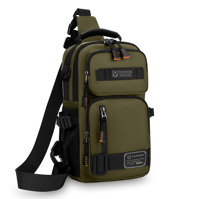 Men's Versatile Outdoor Crossbody Chest Bag - Large Capacity, Trendy, Multifunctional, Single Shoulder Bag.