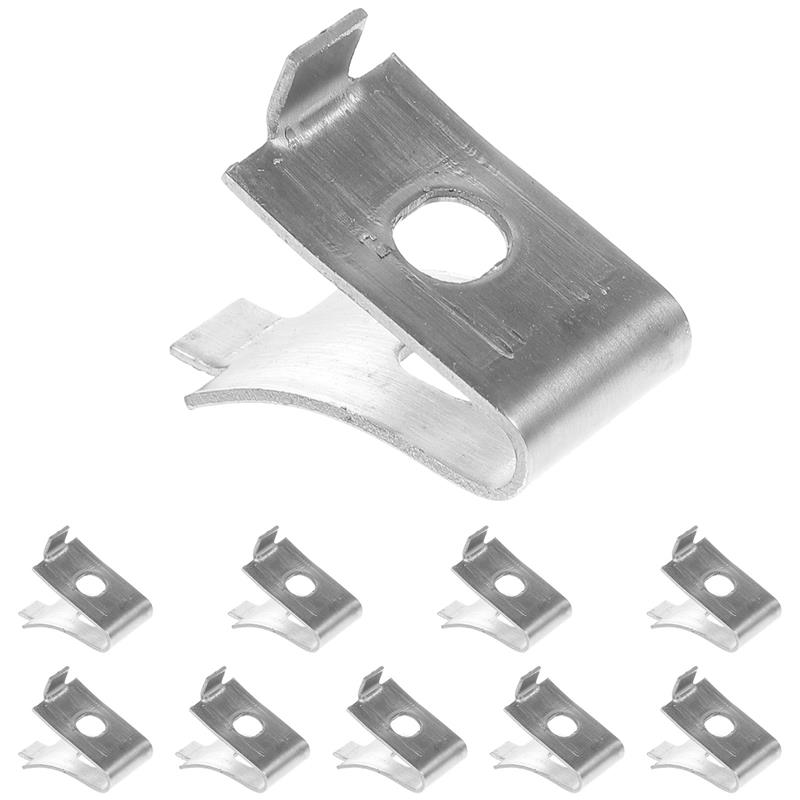 

10 Pcs Stainless Steel Partition Shelf Support Bracket Clips Glass Mounting Holders Hardware Brackets For Wood Panel Suction Cup 2.3X2X1.5CM