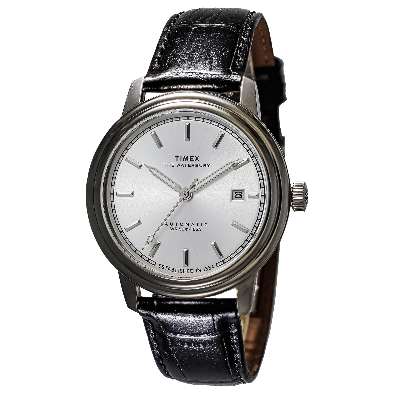 

[TIMEX] Men s Watch Timex Waterbury TW2Y22900 Automatic Winding 50M Water Resistant Mineral Glass Silver Dial Stainless Steel [Item]