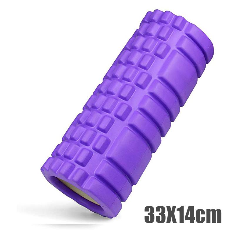 33cm Yoga Schaumstoffrolle zur Muskelmassage, Linderung von Rückenschmerzen und Gitter-Trainingsset