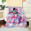 1pc piece flannel Eeyore Donkey pink bow gift box bedding blanket sofa cover, ation home