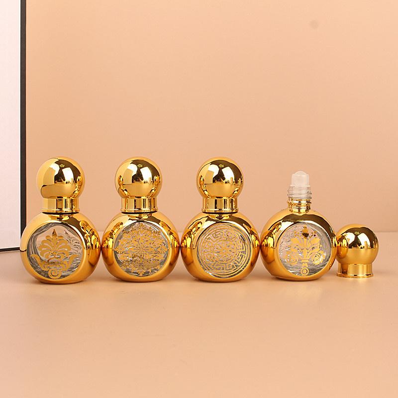 15ml Perfume Dispenser Bottle Portable Glass Mini Essential Oil Roll-On Bottles Refillable Small Sample Sub-Bottle Container