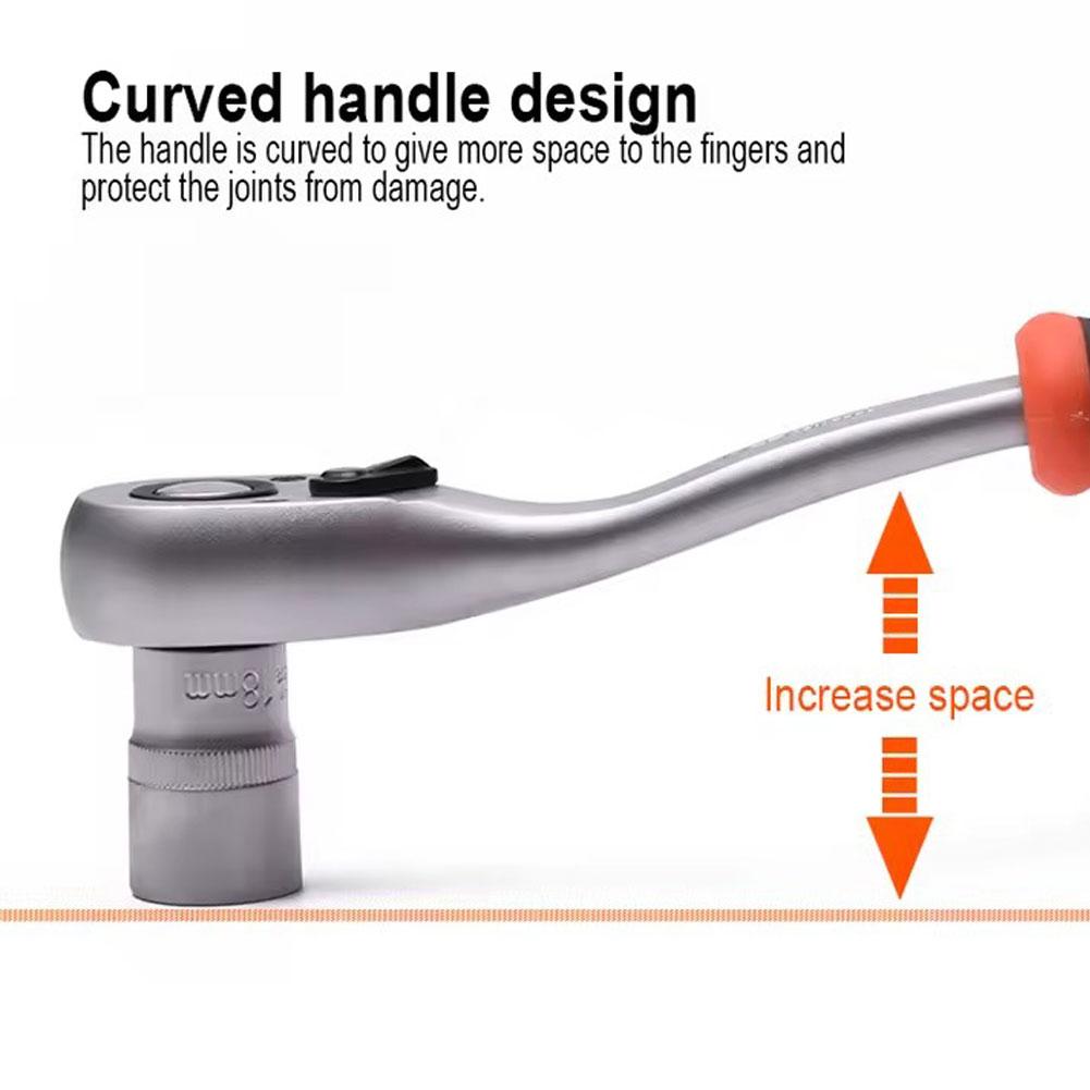 1/4 3/8 1/2 Torque Ratchet Wrench Snap Socket Professional Drive Click Type Ratcheting 24 Teeth