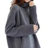 European & American High Collar Wool Sweater: Women's Cozy Loose Knit Short Pullover, Trendy Autumn/Winter Base Layer.