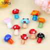 10Pcs Mushroom Ceramic Beads Cute Mini Colorful Loose Spacer Beads For Diy Jewelry Making Bracelet Necklace Accessories