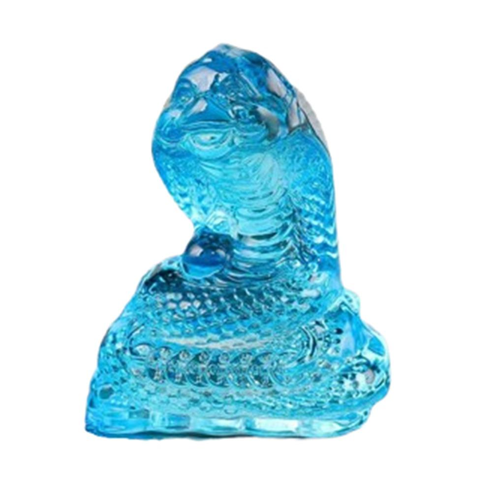 

Lovely Mini Crystal Glass Snake Year of The Snake Crystal Snake Decoration Office Ornament синій