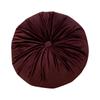 Round Pumpkin Velvet Cushion - Plush Solid Color Waist Support Pillow