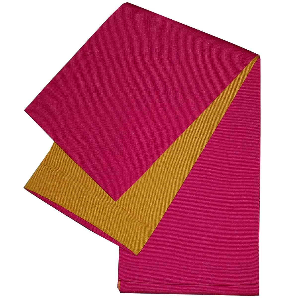 

Made in Japan Book Bag Yukata Obi Reversible Small Bag Obi Plain Yukata Obi x Amber (Pink Yellow)