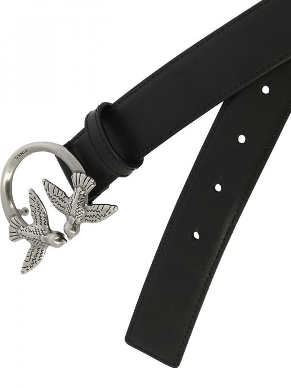 Pinko Branded Women's Leather Belt Love Berry Simply - Size: M