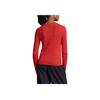 Polo Ralph Lauren SS24 Solid Slim Fit Cable Knit Crew Neck Long Sleeve Sweater Women sweater Bright-Hibiscus WMPOSWENC020890-600
