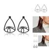 Trendy Eye-shaped Geometric Earrings Fashionable Alloy Jewelry For Women