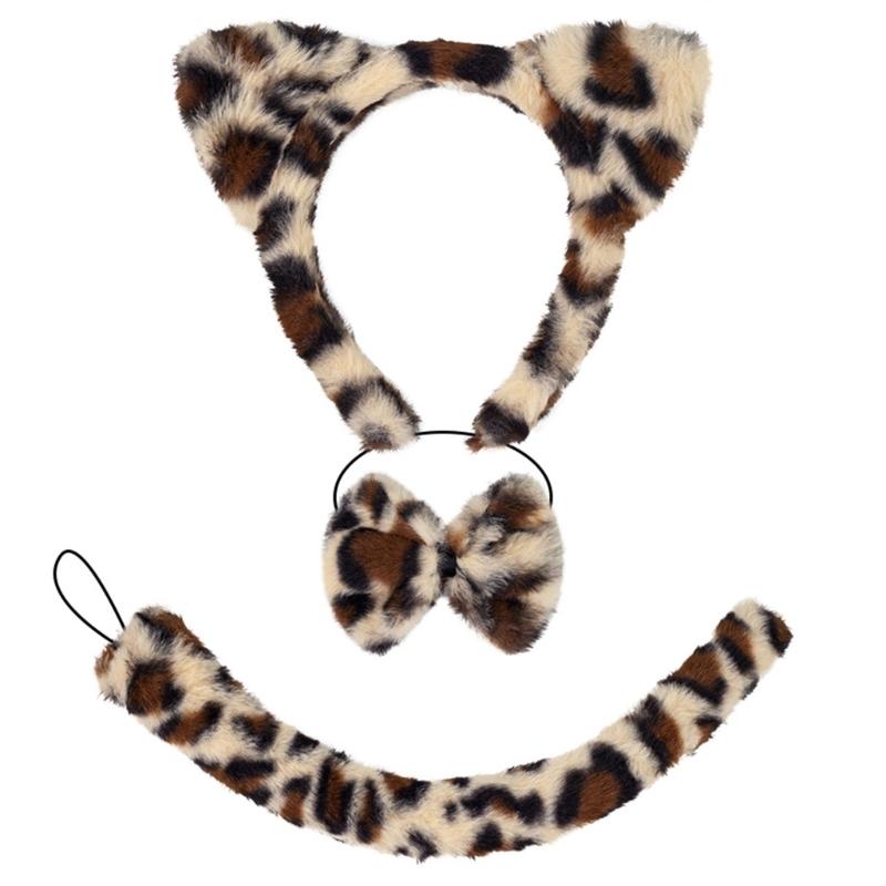 Cats Costume Set Ears Tail Bowite Tutu Animal Fancy Costume Kit Accessories for Kids Girls Halloween Cosplays Props