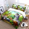 Jungle Animal Friends Playset Exquisite Three-Piece Bedding Set Gift For Kids And Adults