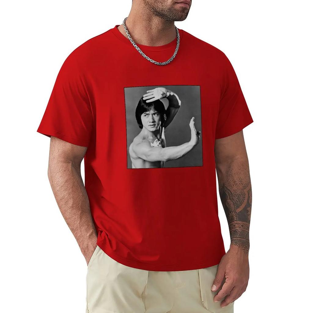 Jackie Chan TShirt tops plus sizes plain white t shirts men