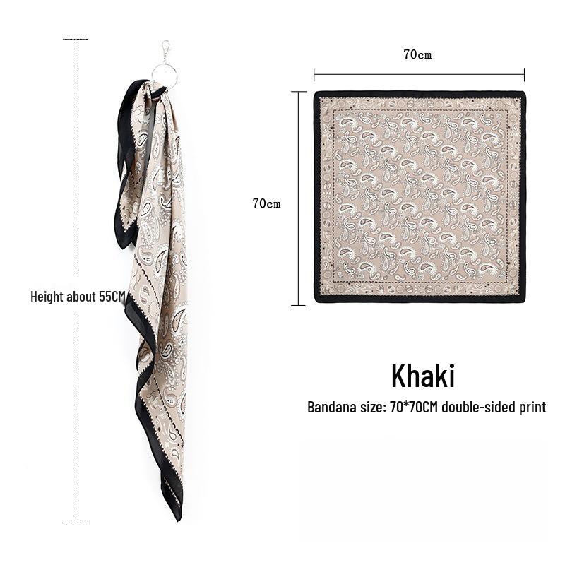 Retro Paisley Multi-use Silk Scarf: Large Square for Street Dance, Hip Hop, Neckerchief for Men & Women