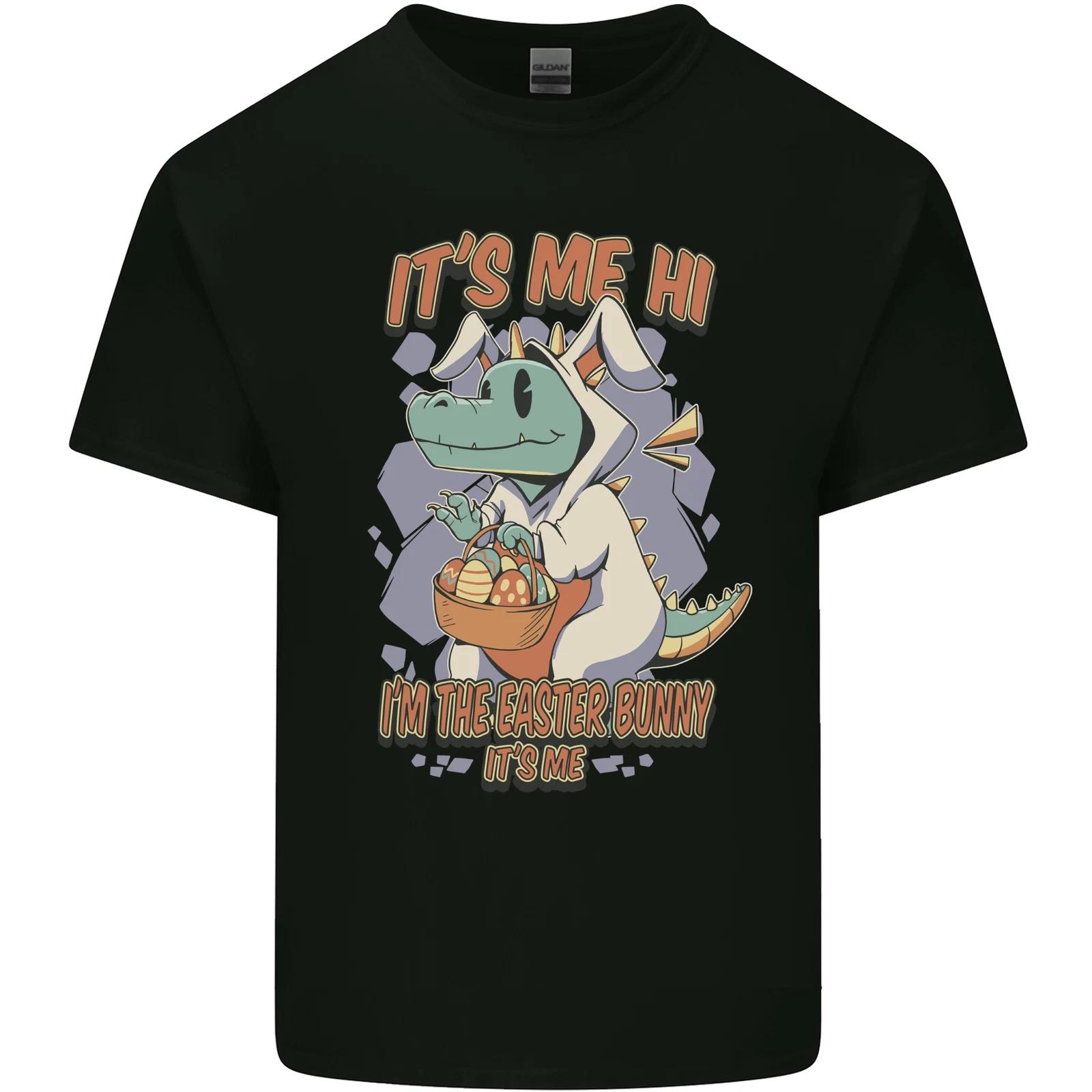 T-Rex Its Me I m the Easter Bunny Funny Egg Kids T-Shirt Childrens XL