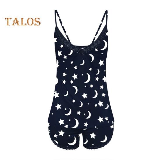 

2 шт./комплект, женская пижама, костюм с V-образным вырезом, без рукавов, кружевной бант, жилет для спальни, одежда для сна, эластичная резинка на талии, мини-шорты, домашняя одежда, комплект одежды для отдыха S темно-синий