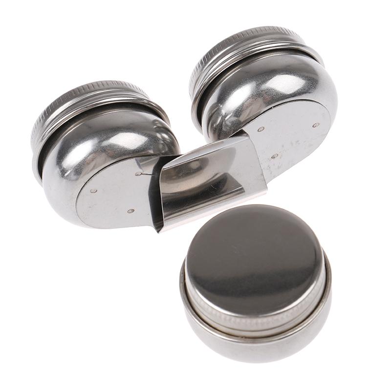 Stainless Steel Drum Painting Palette Oil Paint Pot Single Double Hole Dipper