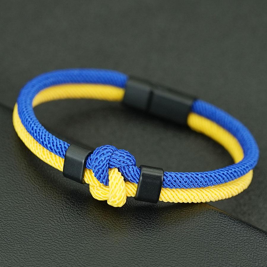Two Tone Concentric Knot Cord Bracelet Men Premium Selected 4mm Fabric Lightweight Comfortable Sports Sweat Absorbent Braslet