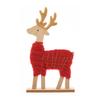 Yousheng Christmas Tabletop Decoration Plush Wool Felt Reindeer Santa Tree Figurine with Wooden Base for Winter Tiered Tray Mantel Decor