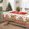 Christmas Gingerbread Man Rectangle Tablecloth Table Decor Winter Xmas Waterproof Table Cloths Table Decor Navidad Decorations