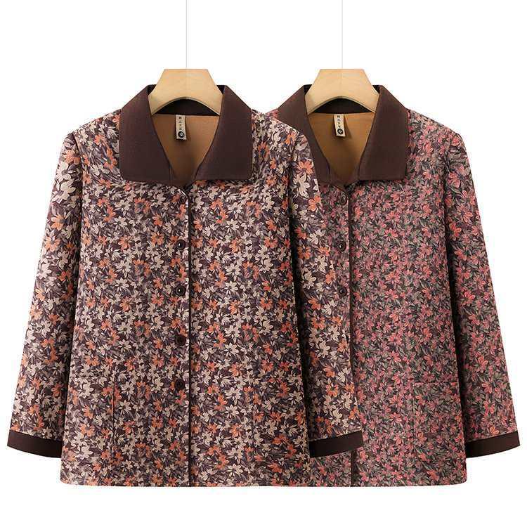 

2026 Stylish Lapel Short Spring Jacket for Middle-aged & Elderly Women - Mother s Spring & Autumn Cardigan 4XL жёлтый