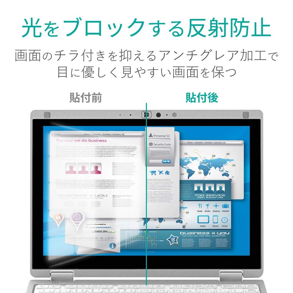 Elecom Filtr Prywatności EF-PFSP02 do Let's Note CF-SV, CF-SZ Series 12,1 cala, Zapobieganie Hackingowi Wizualnemu i Ochrona Prywatności