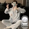 Cartoon Sausage Dog Plus Size Women's Long Sleeve Pajama Set for Spring/Autumn