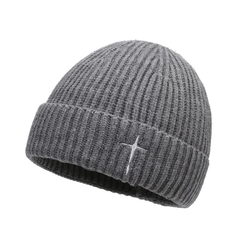 1pc Autumn and Winter Fashion Leisure Sports Thickened Knitted Hat, Warm Soft Comfortable Breathable High Elasticity Wool Hat, C