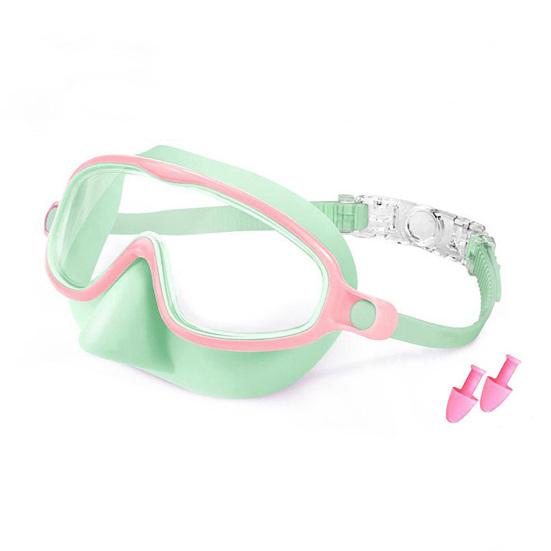 DYS 1/2 Pairs Children Swim Goggles with Earplugs, UV Protection Anti-Fog Pool Nose Cover, No Leakage Swimming Eyewear for Boys Girls