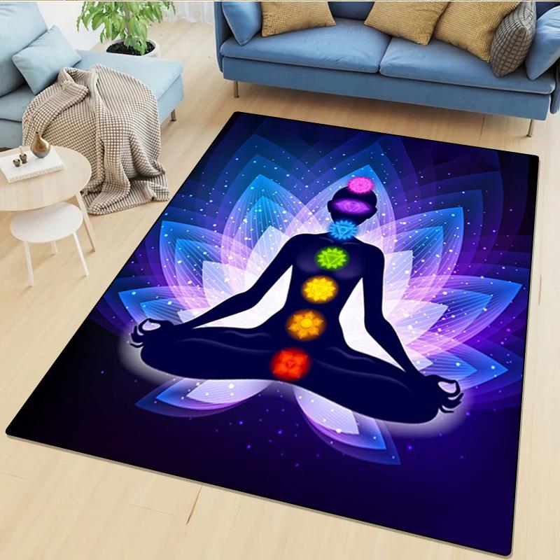 Chakras Rug - Home Carpet Office Decorative Carpet For Living Room Bedroom Door Mat Floor Rug Computer Chair Area Rug