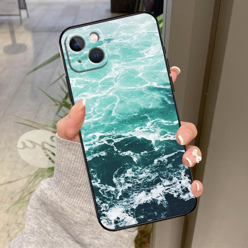 Blue Ocean Waves Sea Case For iPhone 17 Pro Max 16 15 13 12 11 14 Pro Max Plus 13 12 Mini 16e 17 Air Back Cover