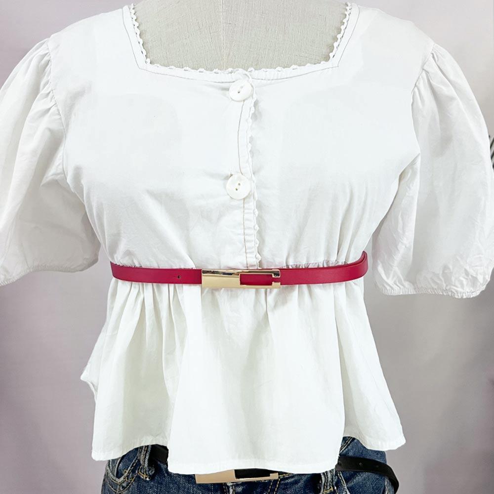 Thin Accessories Fine Belt Small Waist Decor Waist Band Women Belts Waist Belt Leather Waistband