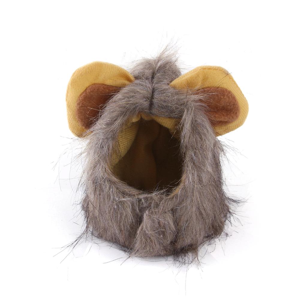 Cute Kitten Headgear Hat Soft Furry Lion Headwear Hat for Dogs/Cat Festival Gift Supplies