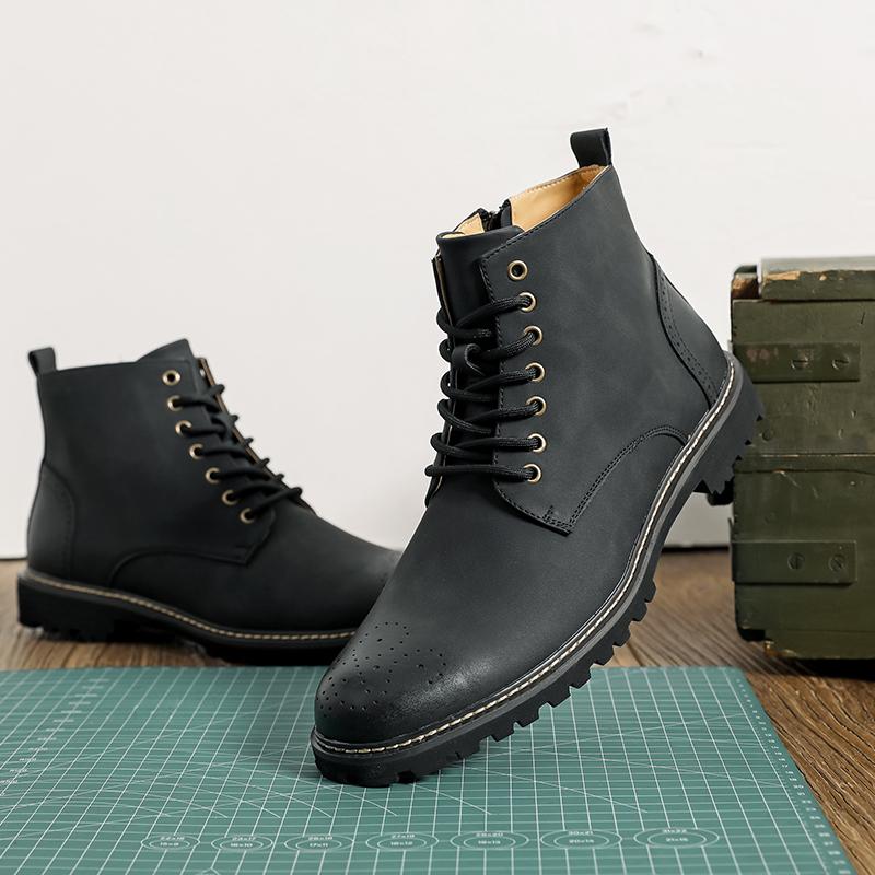Mode Lässige Herrenstiefel Klassischer Retro vielseitiger Stil Täglich Geschäft Büro Formell Party Outdoor Übergröße Erwachsene Straßenschuhe 38-46