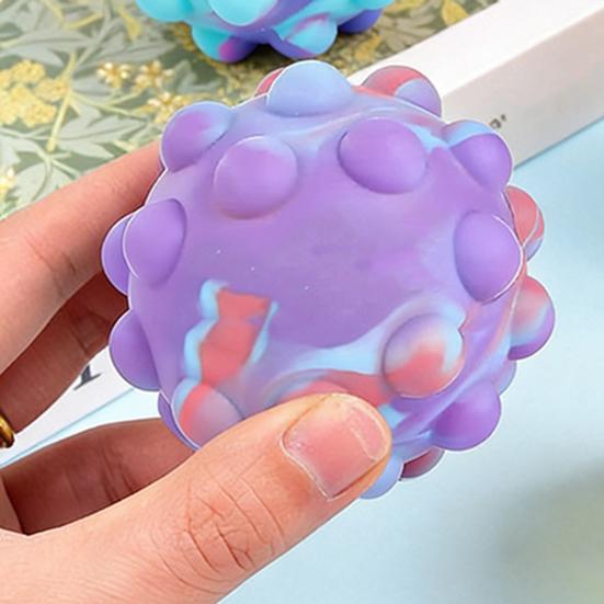 Bubble Stress Ball Food Grade Silicone Squeeze Ball Fidget Toy Anxiety Reduction Decompression Ball Sensory Toy
