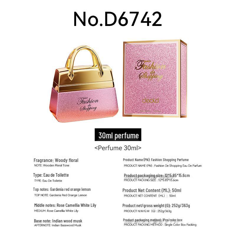 Women's Niche Handbag Perfume: Long-Lasting Woody Floral Scent with Light, Lingering Fragrance
