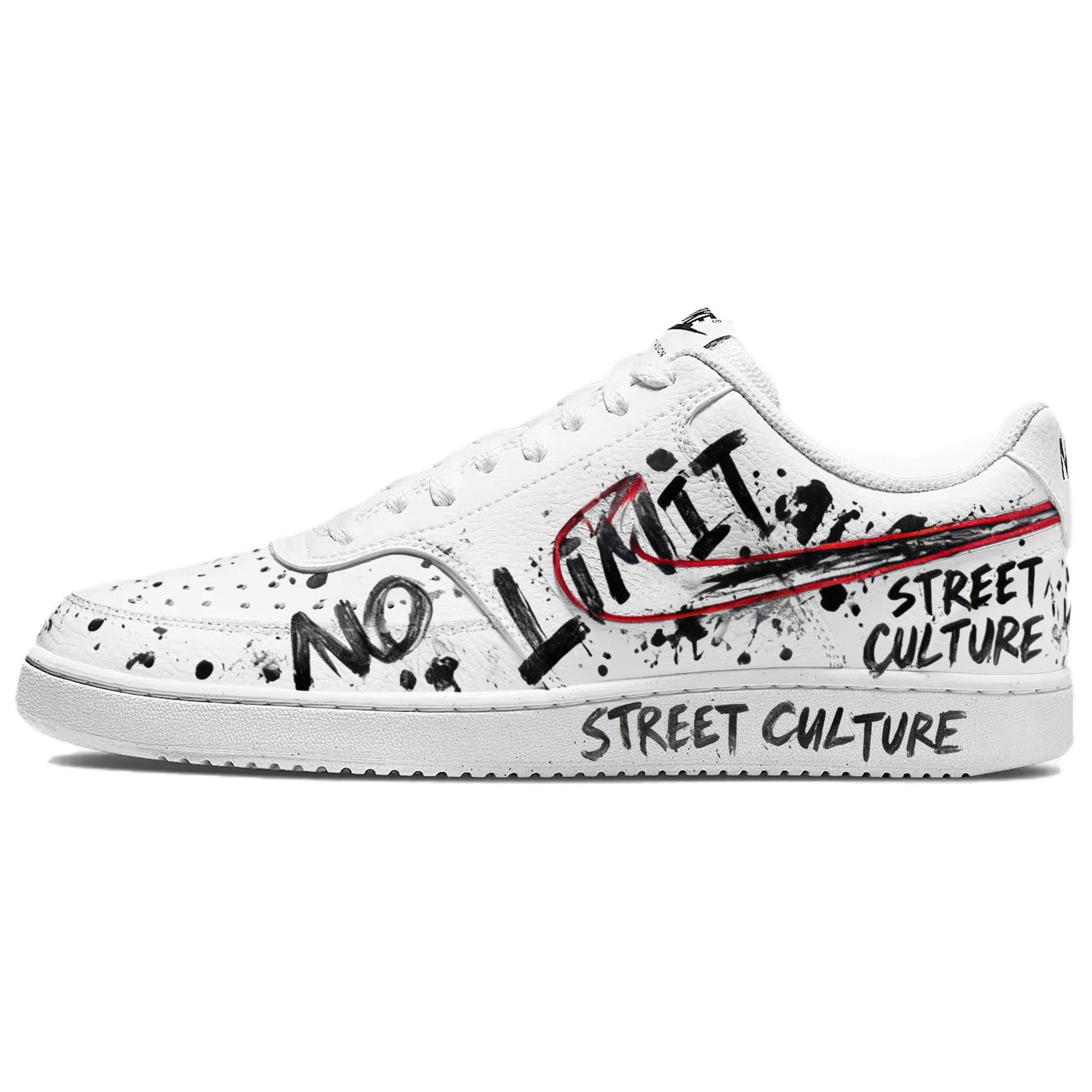 

Nike Court Vision 1 Crackled Space Abrasion Resistant Low top Skateboard Shoes Men s Black White Red DH2987-101(team488-) 45