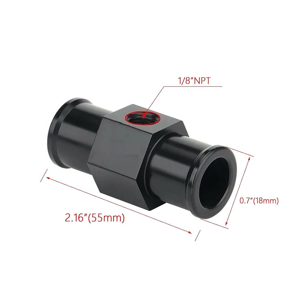 Black Water Temp Gauge Radiator Temperature Water Temp Joint Pipe Sensor Hose Adapter 18MM 20MM 22MM 24MM Interior Parts