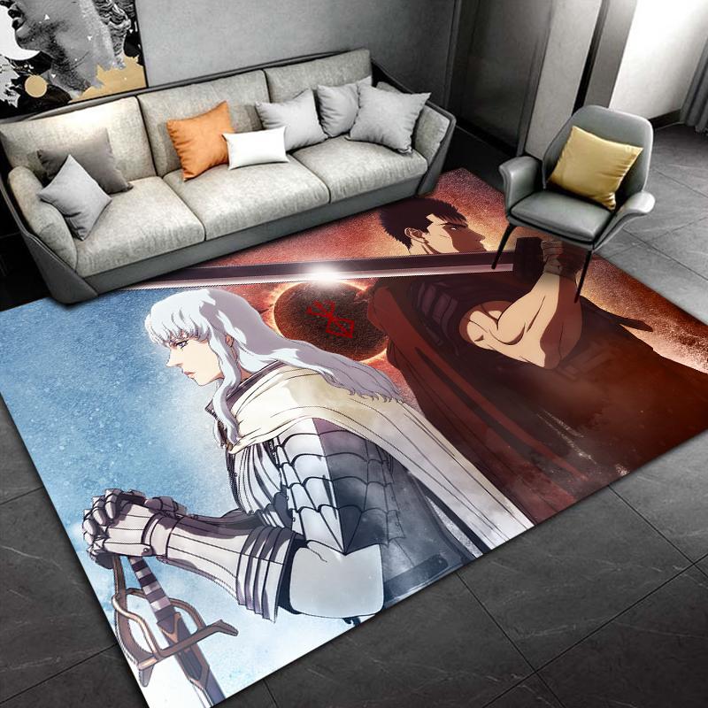 Anime Berserk Pattern Carpets Bedroom Play Mats Bedroom Decor Carpet Livingroom Rug Crawl Mat Christmas Gift Rug Tapetes Tapis