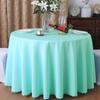 White Polyester Round Tablecloth For Home Banquet Wedding Events Solid Color Circular Table Cover Elegant Table Linen For Dining Room Celebration