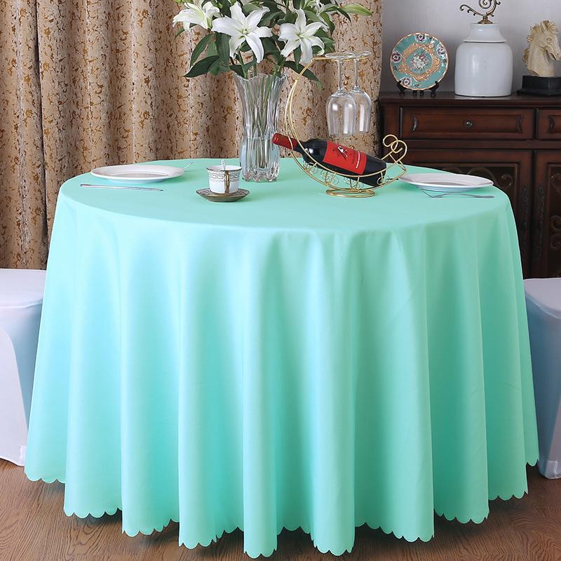 White Polyester Round Tablecloth For Home Banquet Wedding Events Solid Color Circular Table Cover Elegant Table Linen For Dining Room Celebration