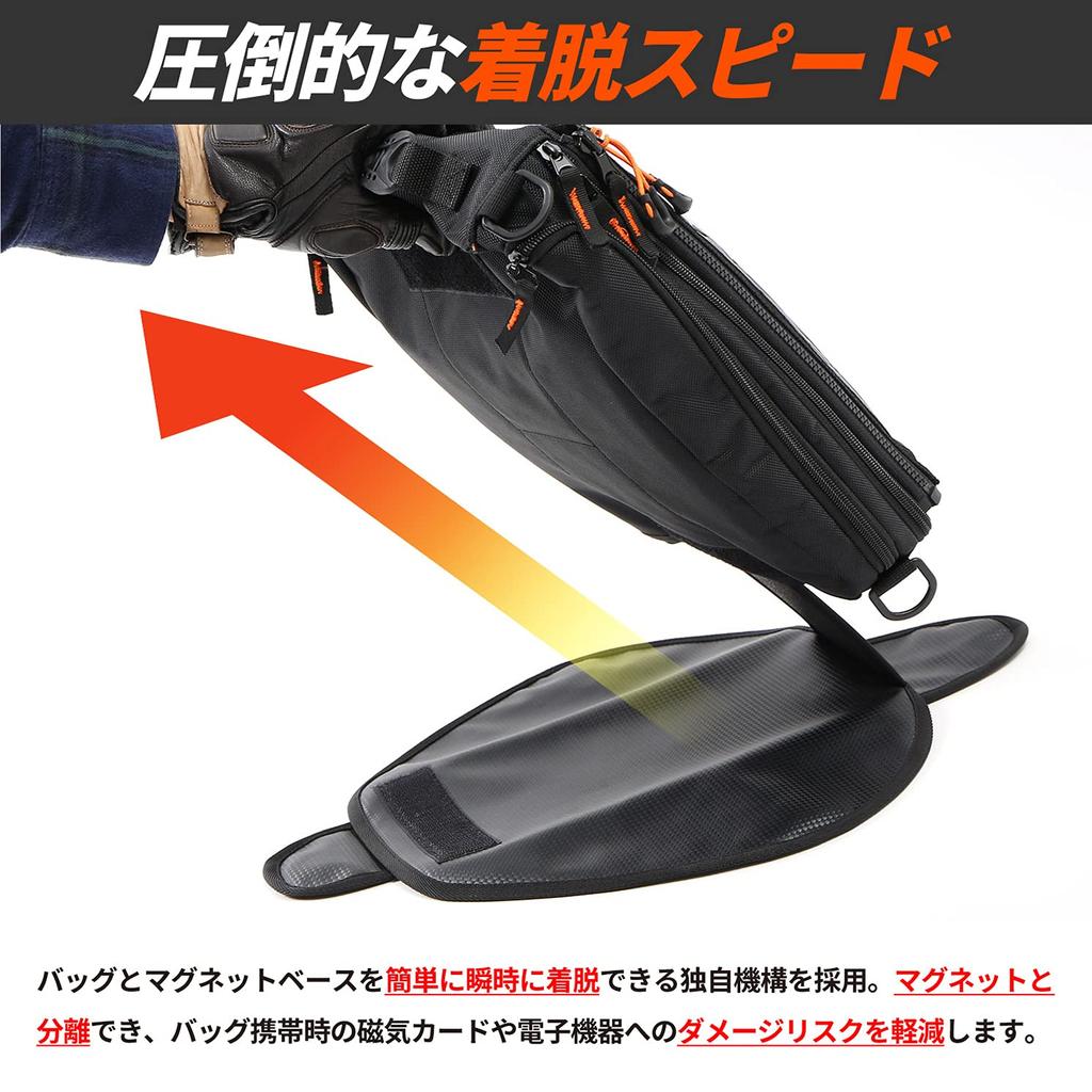 DOPPELGANGER Tank Bag with a Variable Transforms To the Shape You Need Right The Detachable Map Case Can Be Attached and Detached with Incredible