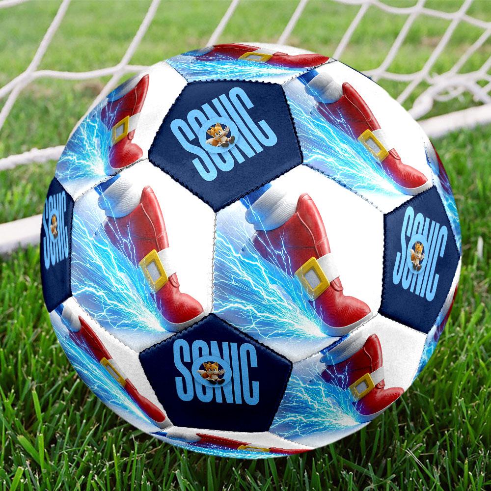 1pc Sonic the Hedgehog Soccer Ball Size 5 Indoor Soccer Ball Fashion Colorful Backyard Game - Great For Sports Fans Gift HE42