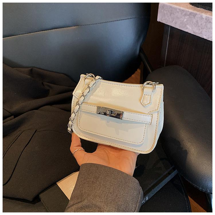 

2025 trend new women s niche high-end handbag handbag versatile minimalist style new small square bag білий