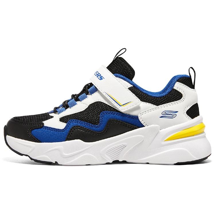 (GS) Skechers Comfortable Sport Sneakers Black White Blue Kids 405251L-WBKB EU 32